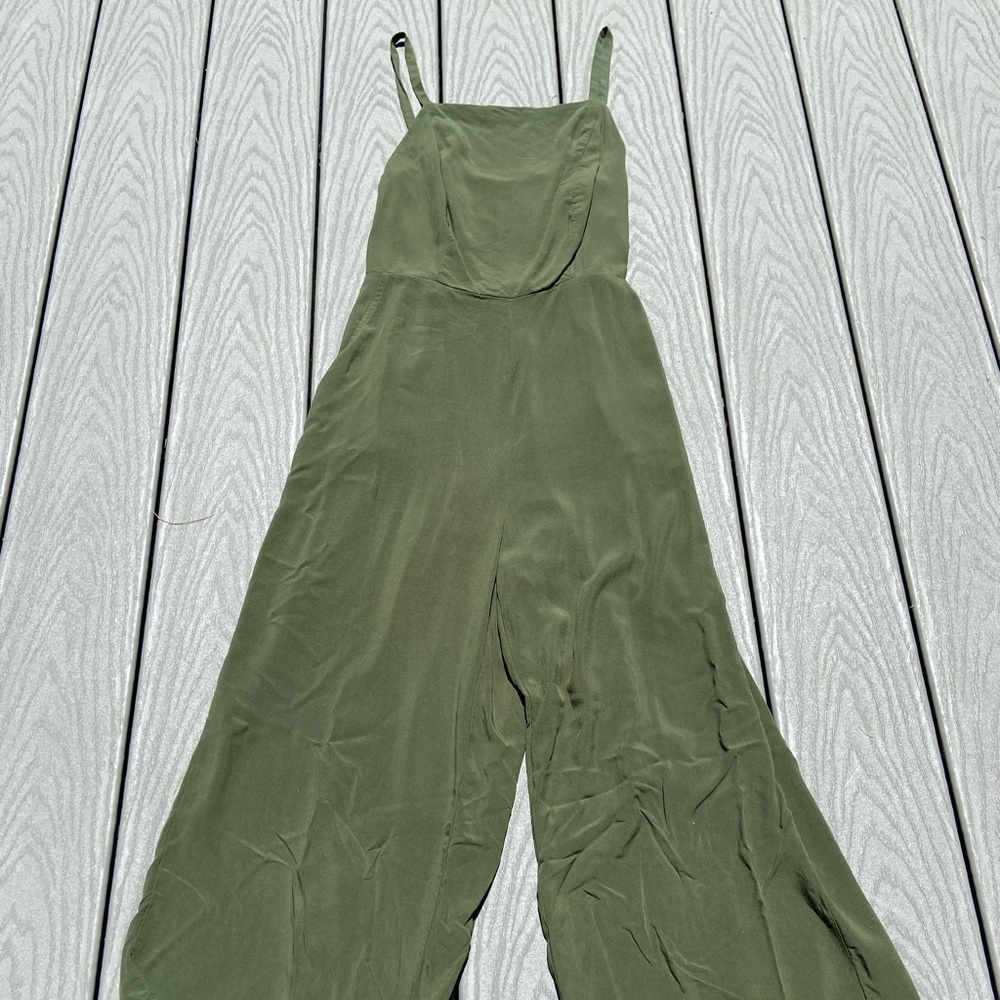 Dark green jumpsuit.